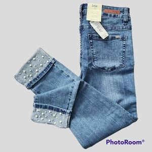 Lois Georgia Skinny 7/8 Mid-Rise Indigo Blue Jeans in a 28
